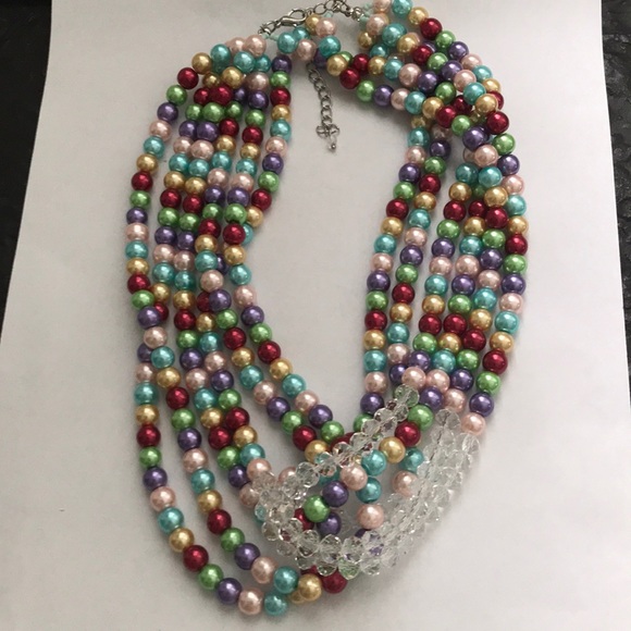 12 STRANDS of MULTI COLORED BEADS & EARRING SET - Picture 7 of 8